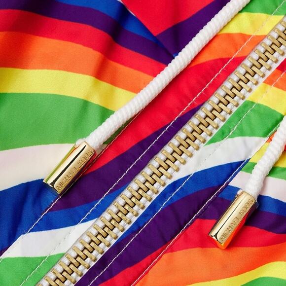 Michael Kors Rainbow Neon windbreaker Jacket Size XS and SMALL - Picture 6 of 16